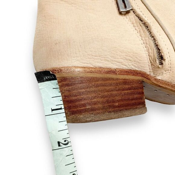 Sam Edelman Shoes Petty Leather Boot Beige Nubuck Ankle Boots Women’s Size 8.5 M - Picture 6 of 13